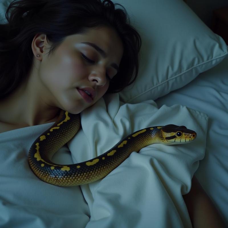 Woman having a snake dream