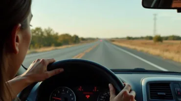 Confident Woman Driving a Car