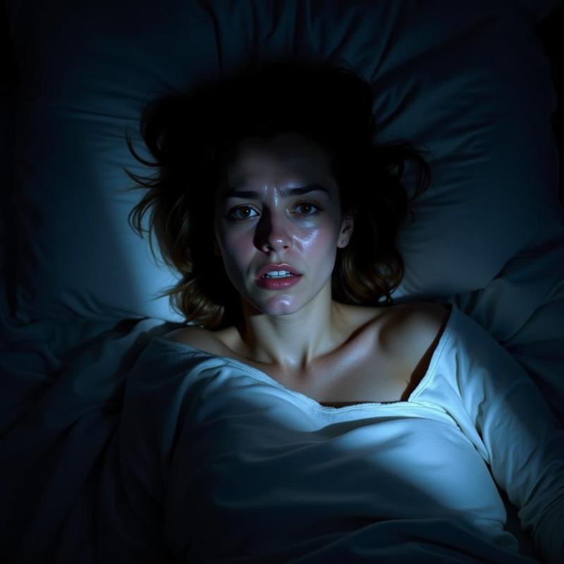 Woman experiencing a nightmare