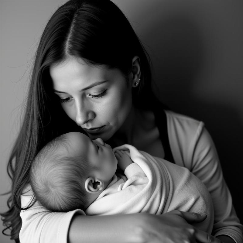 Woman Holding Newborn Baby