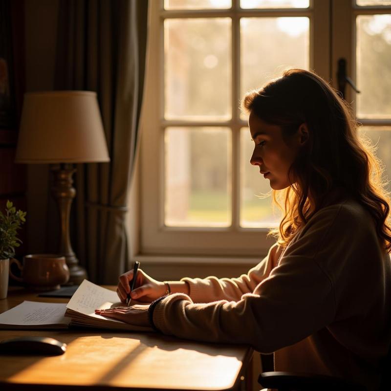 Woman Journaling About Dream Meaning