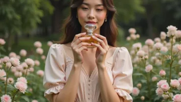 Woman Smelling Perfume